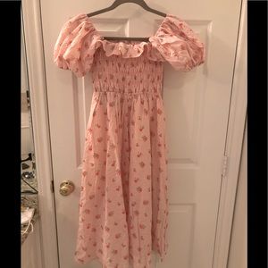 Pink floral love shack fancy like dress